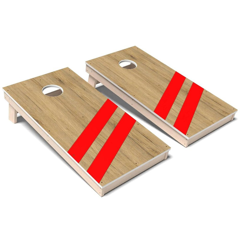 Ensemble de planches de cornhole composites en angle Flame Red, Ajouter un étui de transport