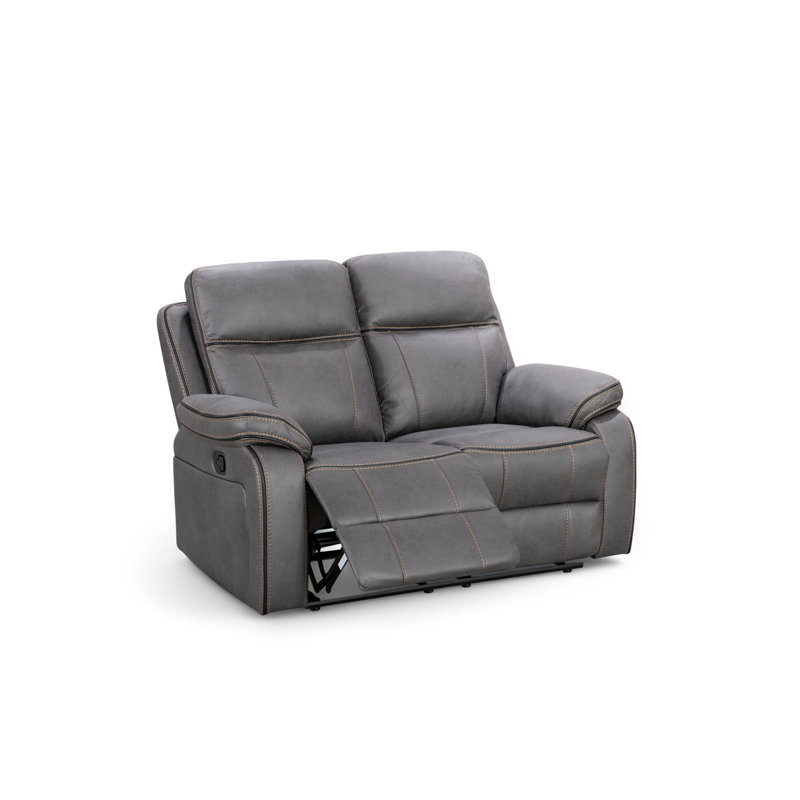 Faux Leather Reclining Sofa, 2