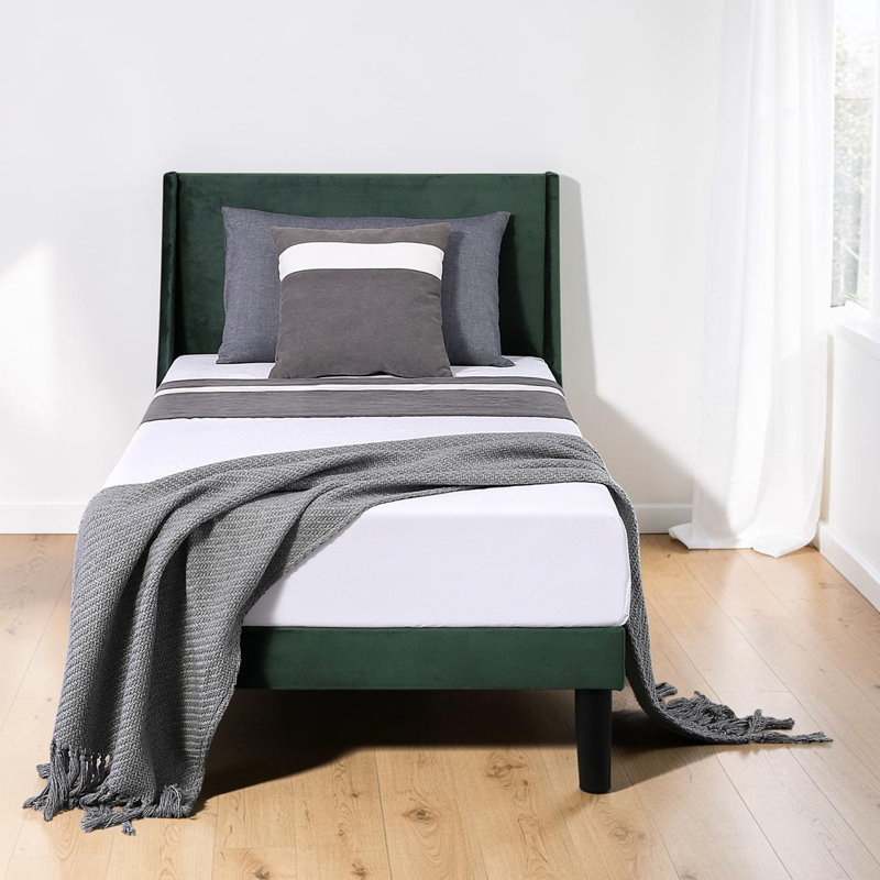 Conrada Upholstered Bed Frame, Double (4'6), Green
