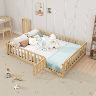 Brizo Montessori Floor Bed With Fence, Safe And Stylish