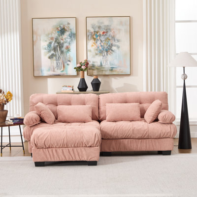 Canapé modulaire avec assise profonde et repose-pieds