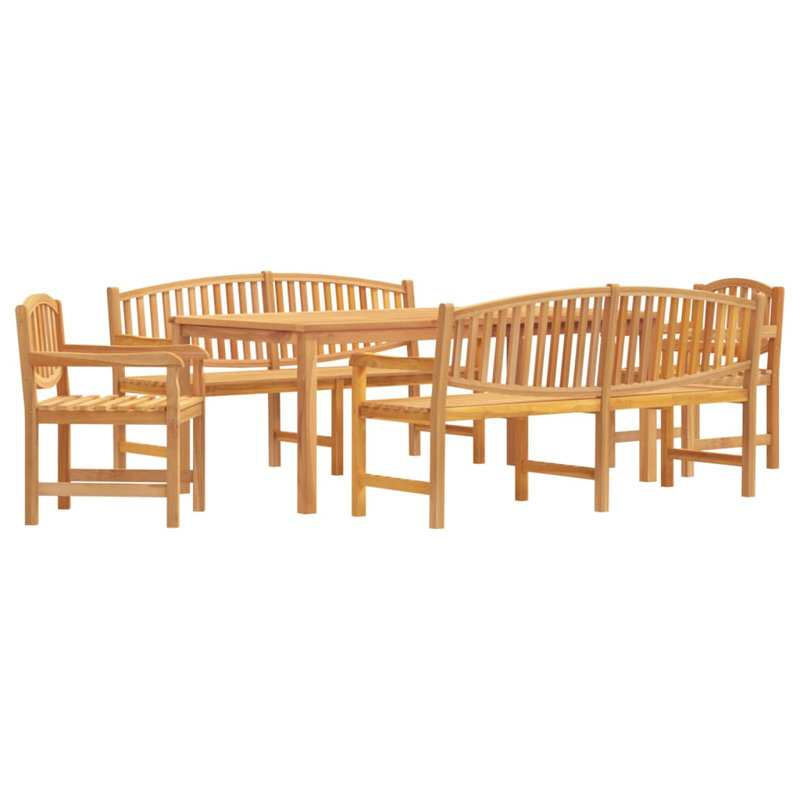 Demetrina Rectangular 5 - Piece 6 - Person 150Cm L Outdoor Table Set