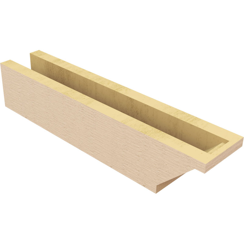 Burlington Woodgrain TimberThane Ra partier queue, brun clair apprêté, H 4 po x l 20 po x P 4 po
