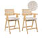 Upholstered Counter Stool with Solid Wood Frame