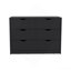 Commode de commode, quatre tiroirs, finition wengé noir-24811493
