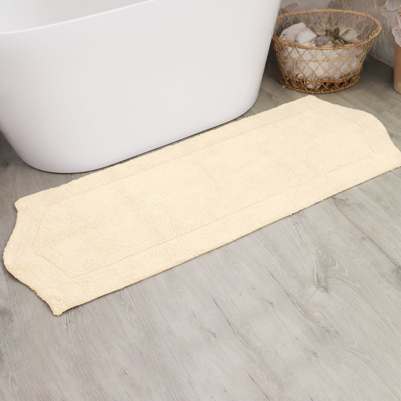 Tapis pour salle de bain Morissette, L 22 po x L 60 po, Ivoire ivoire