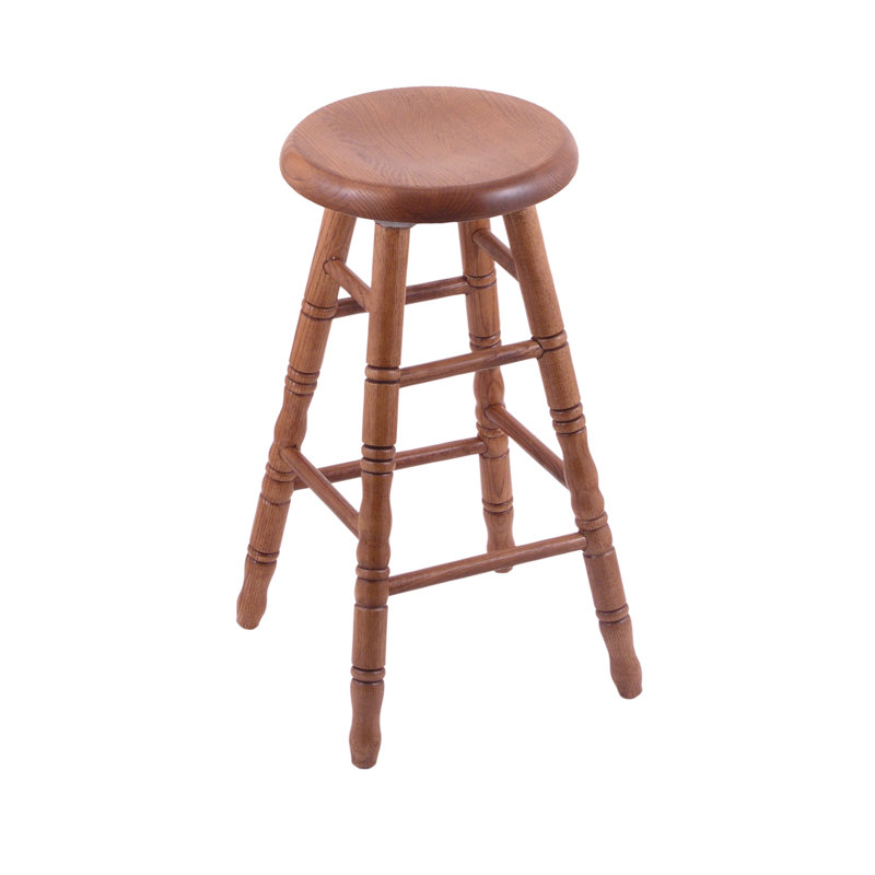 24" Swivel Bar Stool, Medium Oak, 36" Bar Stool