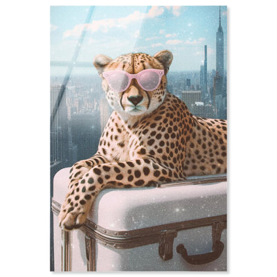 Décoration murale en acrylique Cheetah L bag NYC par Art Remedy, prête à être accrochée