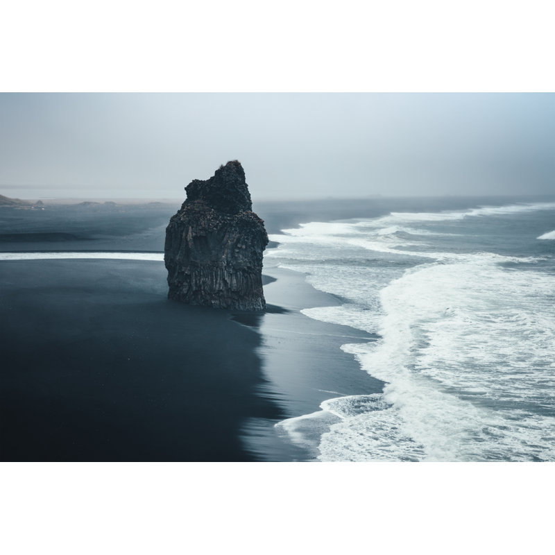 Black Beach by Borchee - Wrapped Canvas Print, 20cm H x 30cm W x 3.8cm D