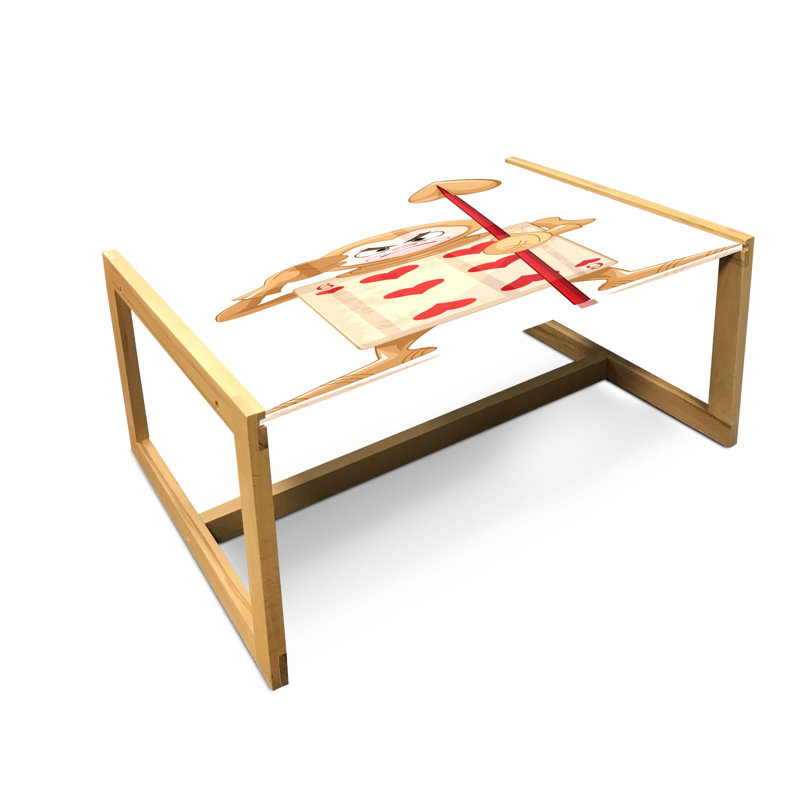Jaali Sled Coffee Table, 90cm H x 62cm W x 40cm D