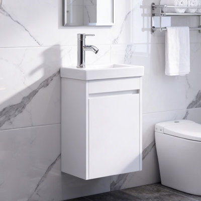 Ensemble de meuble-lavabo simple mural 16 po