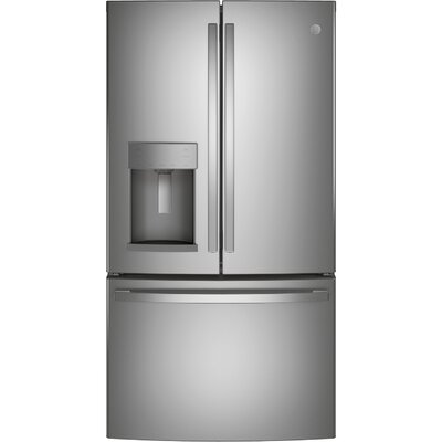 GE 36"" French Door 27.7 cu. ft. Smart Energy Star Refrigerator with Fingerprint Resistant Finish -  GFE28GYNFS