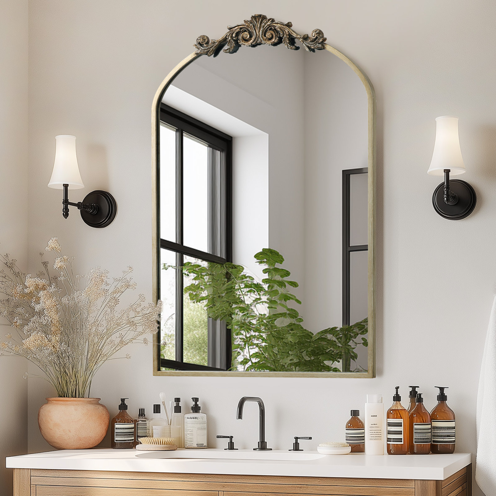 Voijin Recessed Medicine Cabinet, Silver