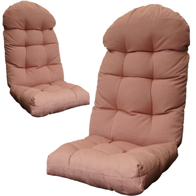 Coussin de siège et dossier de chaise berçante d'extérieur Adirondack (ensemble de 2)