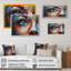 Œil coloré - peinture sur toile à cadre unique-99222897-99222900