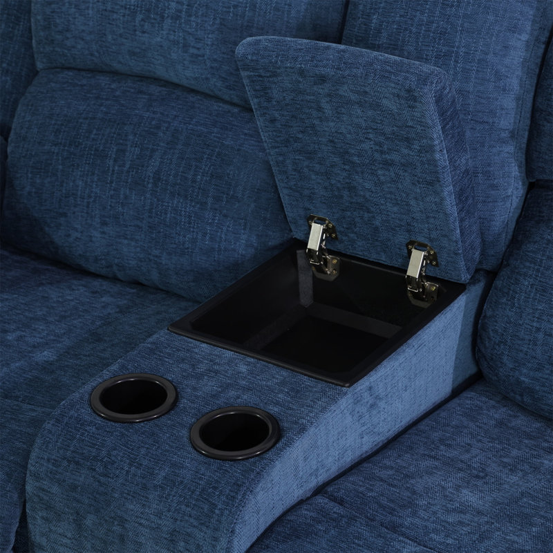 Siège de cinéma en tissu Doetie, Bleu