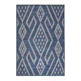 Guthrie Machine Printed Polyester Geometric Area Rug Blue/White
