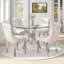 Ensemble de salle à manger à piédestal rond 5 pièces avec chaise capitonnée en velours pour salle à manger et salon-1234961160-1248467042-1248467099