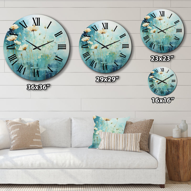 Horloge murale de paysage abstrait, Petit