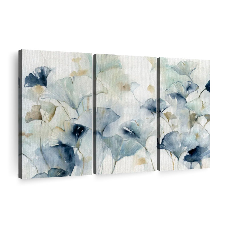 Glorious Ginkgo - 3 pièces sur toile tendue, H 24 po x l 38 po x P 1,25 po