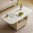 47.24" Crystal-cream Solid Wood Rectangular Coffee Table