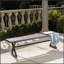 Banc de salle à manger en aluminium durable avec structure en acier, parfait pour les sièges de patio et de jardin-1032626671
