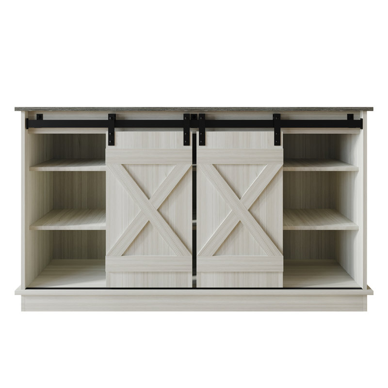 Trinece TV Stand for TVs up to 60", Light Gray