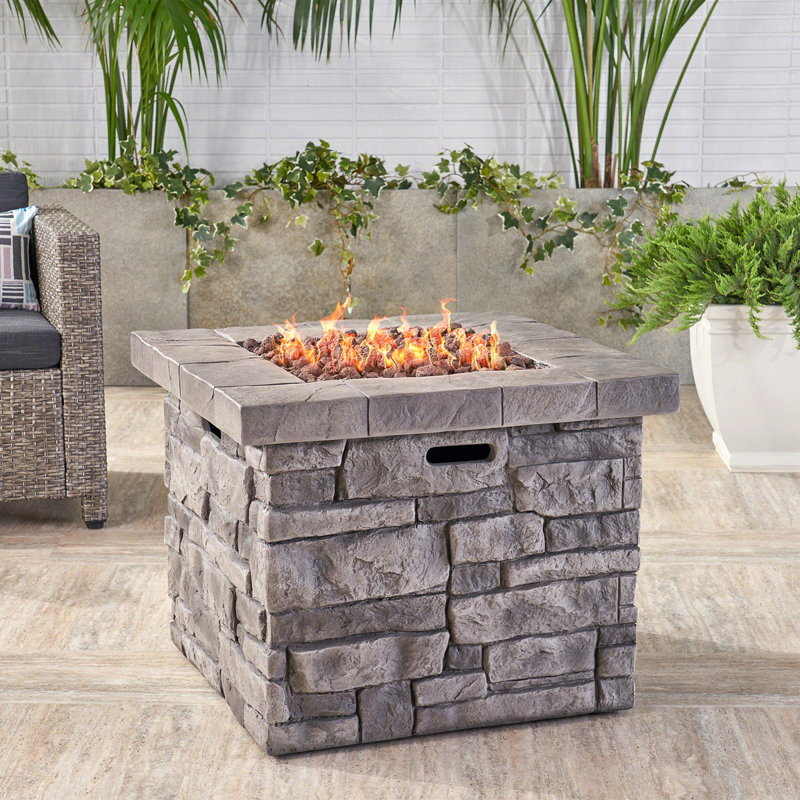 FOYER CARRE MGO - 40 000 BTU, Gris, H 24,05 po x l 30,05 po x P 30,05 po