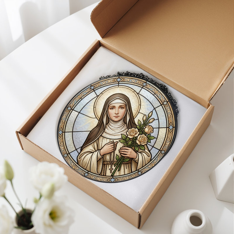 Vitrail Saint Teresa H 12 po, H 12 po