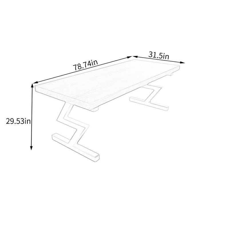 Amato, H 29,53 po x l 78,74 po x P 31,5 po