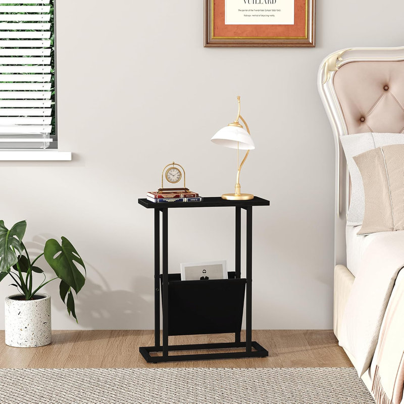 Holifield Frame End Table, Black, Black