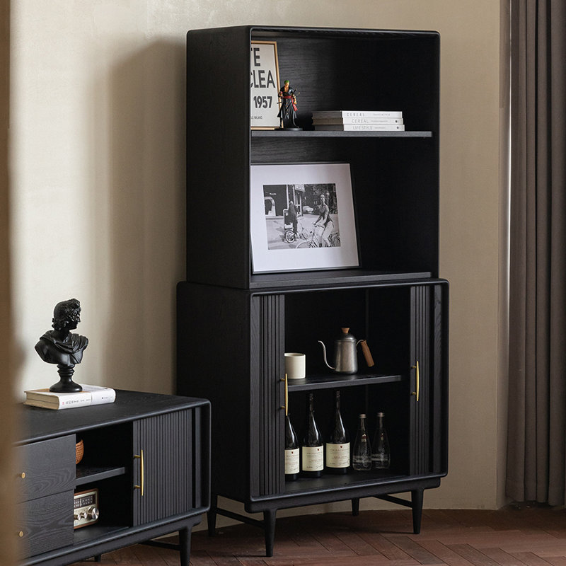 Luxury Style Black Large Storage Bookcase