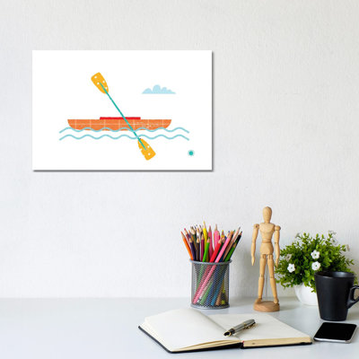 Kayak by PaperPaintPixels - Wrapped Canvas Print