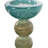 Capri Stripe Glass Candle Holder- Tall-808466642