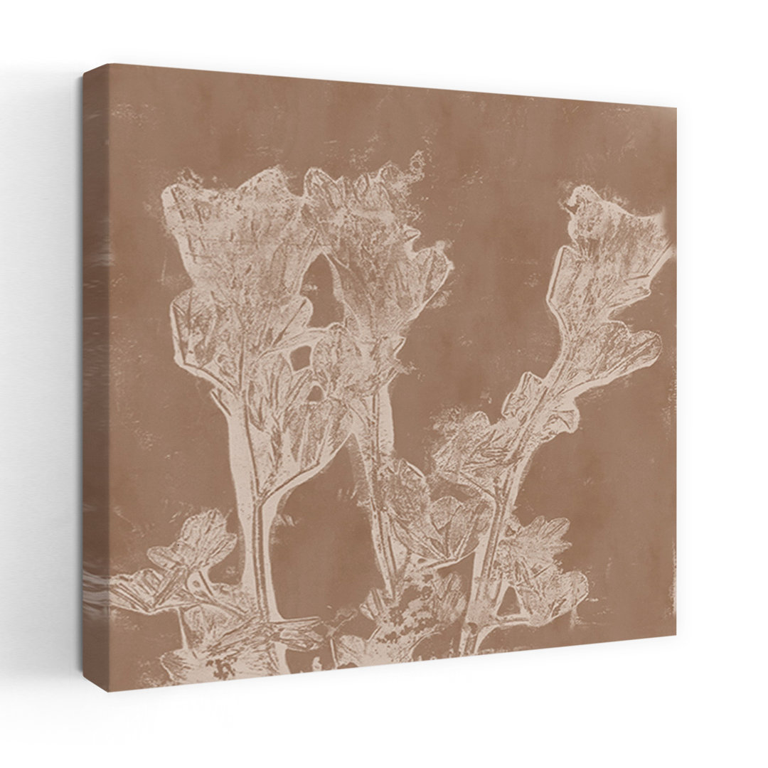 Sepia Botanical Forms Abstract Organic Rustic Nature Plant Wall Art Print