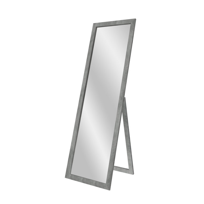 Janaja Wood Flat Floor Mirror, Grey