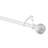 Adjustable Single Curtain Rod and Coordinating Finial Set-1403840922