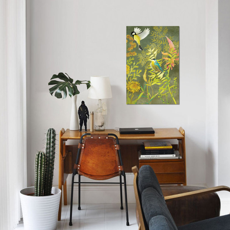 « oiseauing i », reproduction d’impression sur toile tendue, H 12 po x l 8 po x P 0,75 po, Toile tendue, Pas de tapis