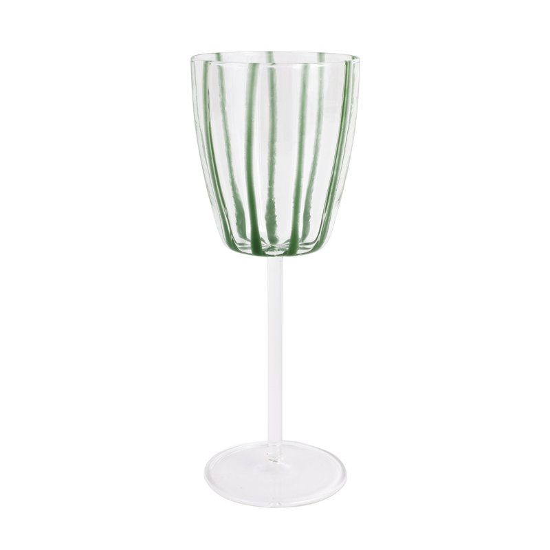 Nuovo Handmade Wine Glass, Green