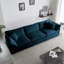 Canapé modulaire surdimensionné en L avec repose-pieds réversible en chenille bleue Free Combination Comfy Upholstery
