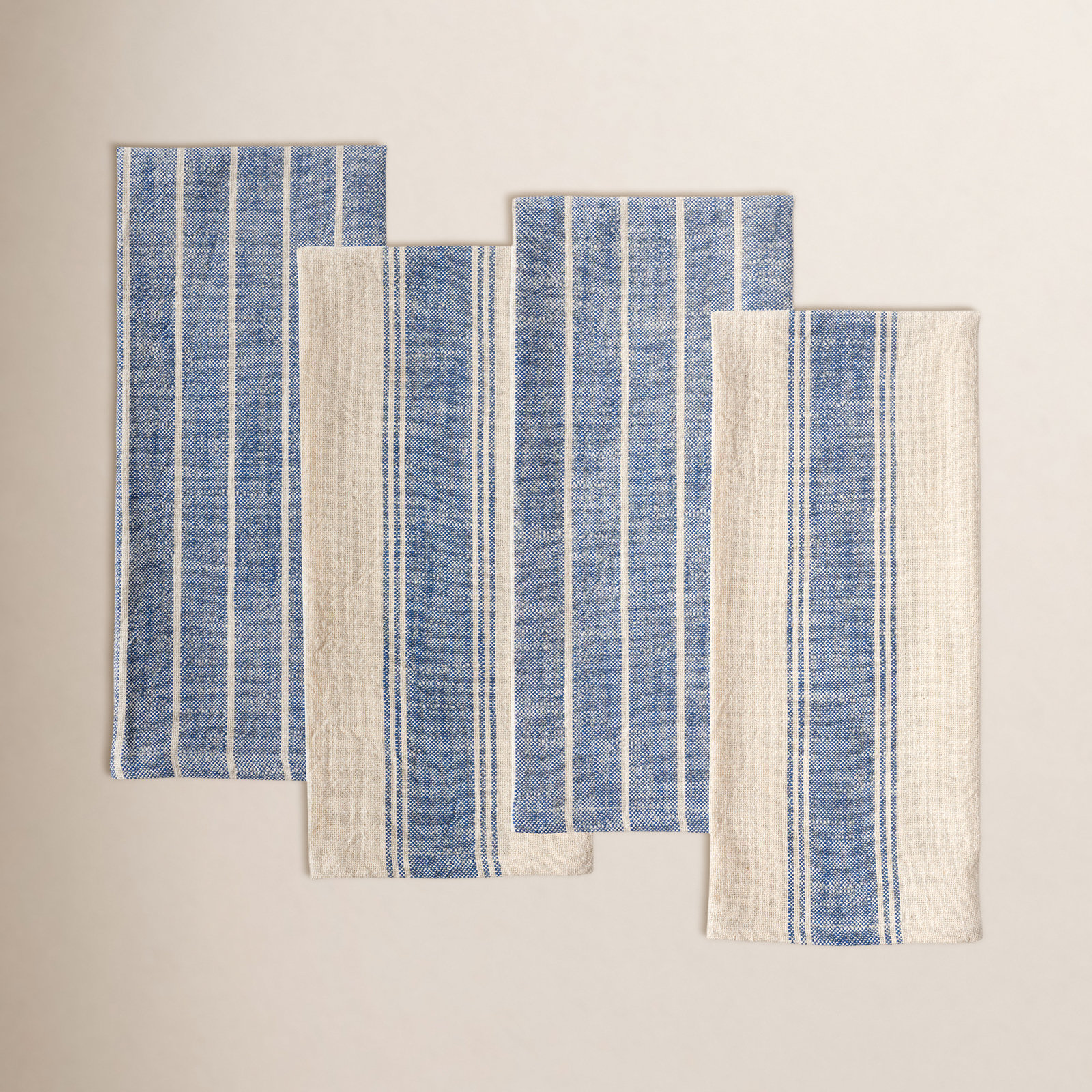 Damali Cotton Tea Towel, Navy