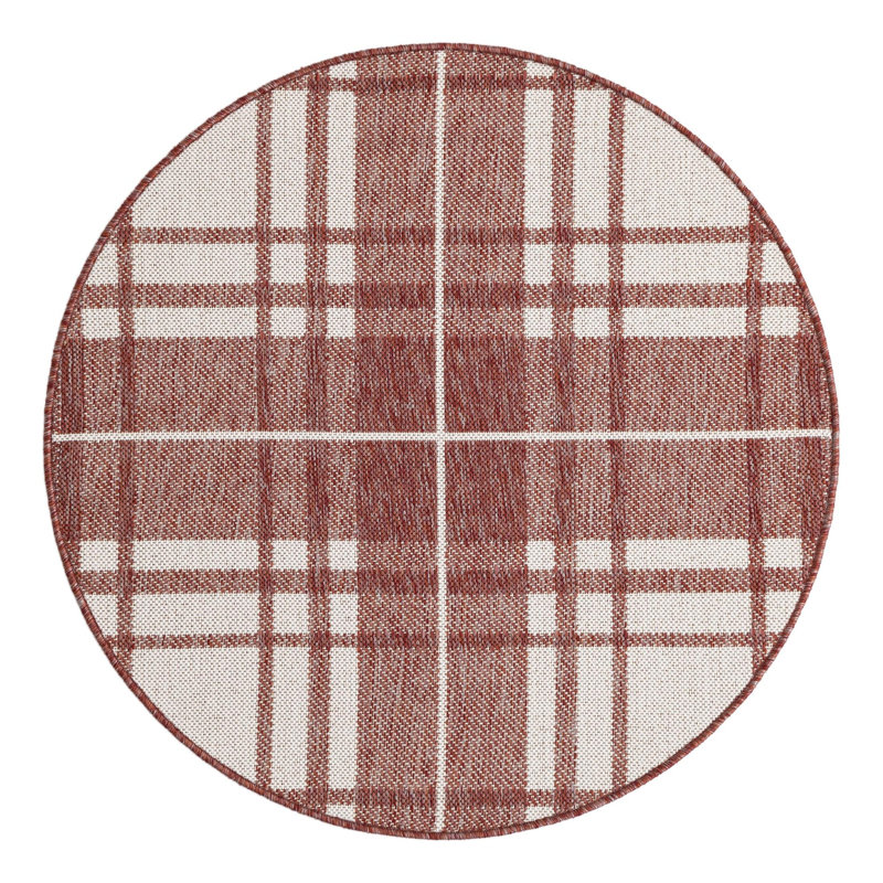 Tapis en polypropylène tissé à la machine Tereon, Rond 3 pi 3 po