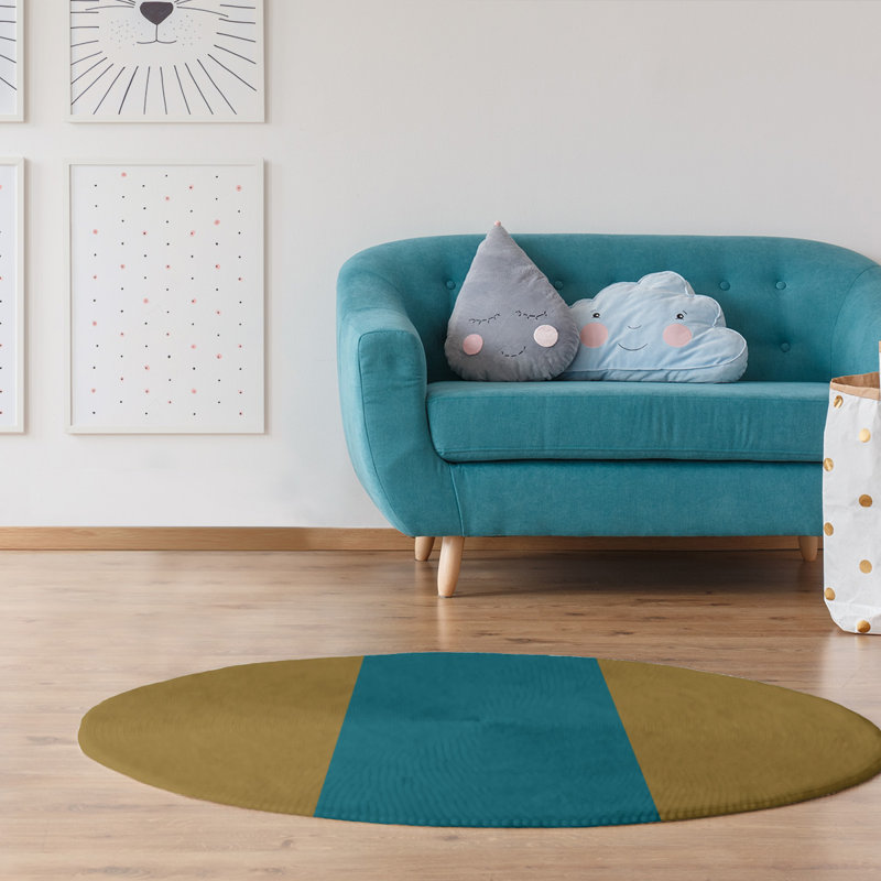 Chenille Indoor Rug, Round 5'