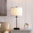 Quinita 23"  Glass Table Lamp Set with Touch Control,  LED Bulbs, USB Ports-90487947