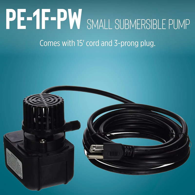 Pompe pour étang à action directe et à courant alternatif en thermoplastique 170 gph Little Giant PE Series 1/125 HP