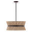 Lustre tambour en corde 19 lumières 19,7 po Modern Coastal-95467643-95467641