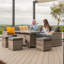 Berrywood 9 - Person Wicker Patio Dining Set with Rectangular Table , Cushions Included
