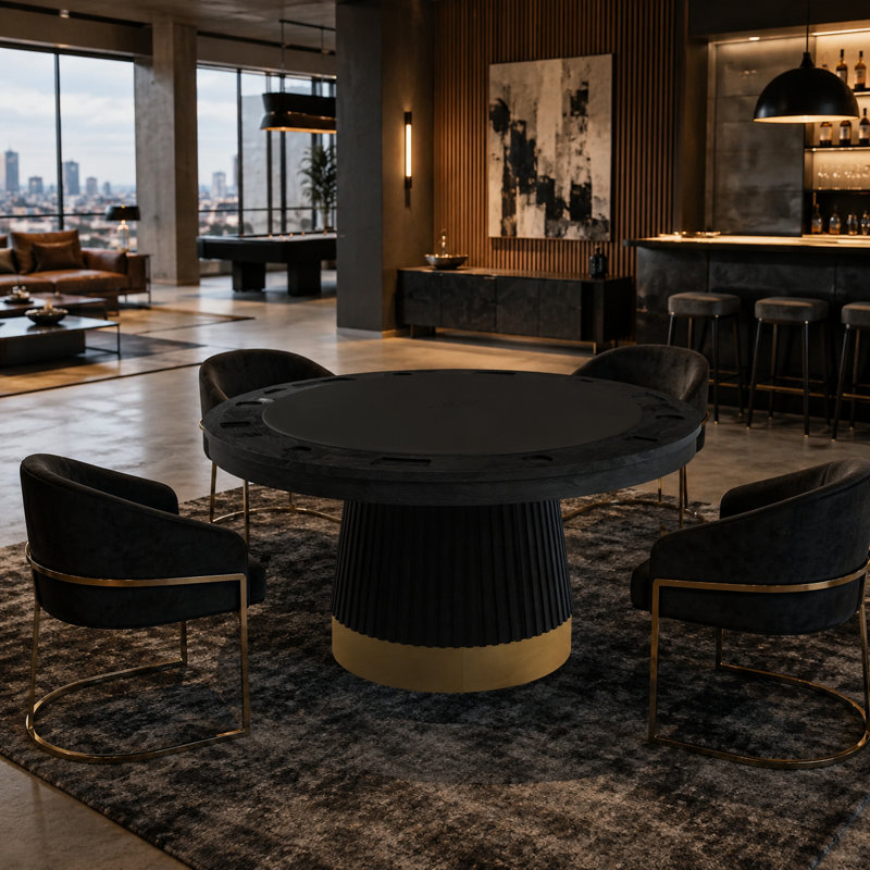 Table de poker Prohibition Series 60 "par RAM Game Room, Noir mat