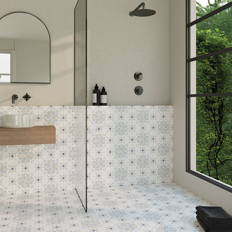 Carreau de porcelaine Santorini, Gris