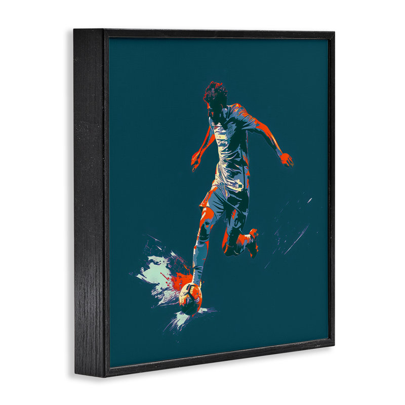 «Winning Soccer But», estampe numérique encadrée par Lazar Studio, Giclée encadrée noir minuit, H 17 po x l 17 po